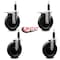 Service Caster 6'' Phenolic Swivel 1'' Expanding Stem Caster Set 2 Total Lock Brakes, 4PK SCC-EXTTL20S615-PHR-2-S-2-1 - alternate 2